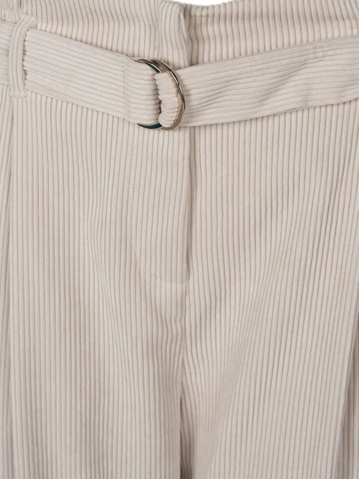 Liu Jo Trousers Velluto Woman's White