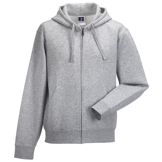 Russell Heren Authentieke Sweatshirt met volledige ritssluiting / Hoodie (Licht Oxford) - Image 3