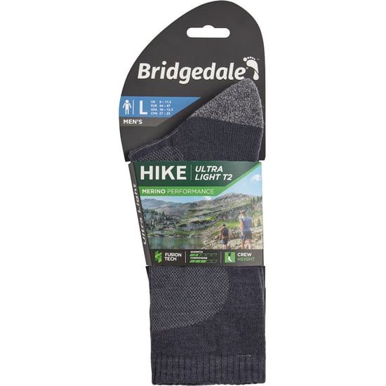 Bridgedale Mens Hike Ultra Light T2 Merino Walking Socks