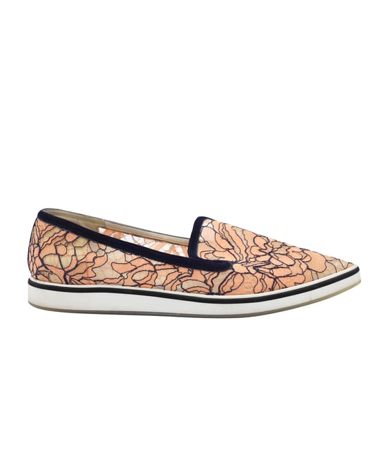 Nicholas Kirkwood Alona Kant Puntige Neus Loafers in Oranje Nylon - Image 1