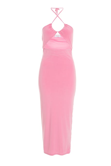 Pink Bodycon Midi Dress