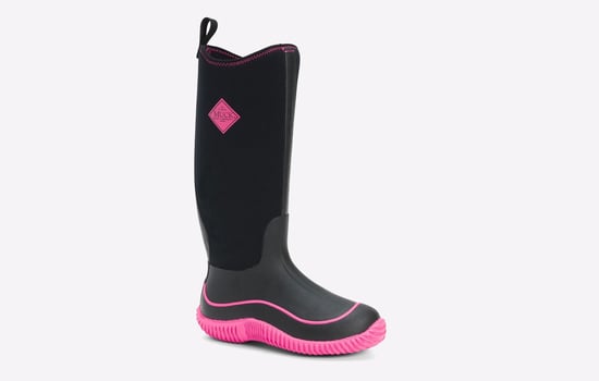 Muck Boots Hale Rubberen Zwarte/Roze Regenlaarzen - Image 2
