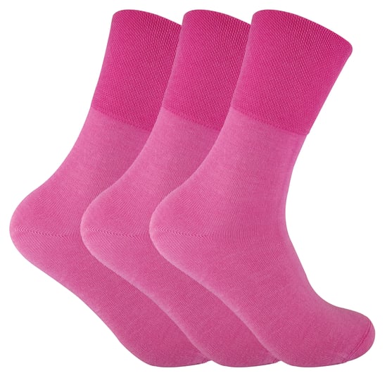 Set van 3 sokken zonder elastiek thermo diabetessokken voor dames - Roze - Image 1