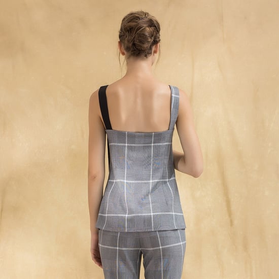 Wijd uitlopende tartan top - Image 5