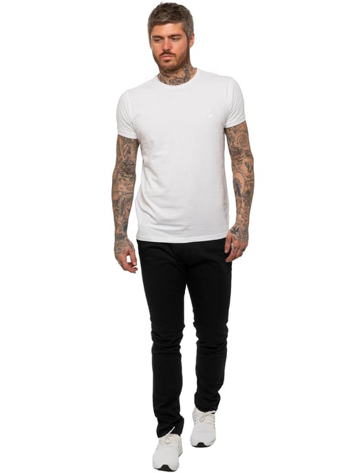 Enzo | Heren Slim Fit Stretch Chino Jeans - Zwart - Image 5