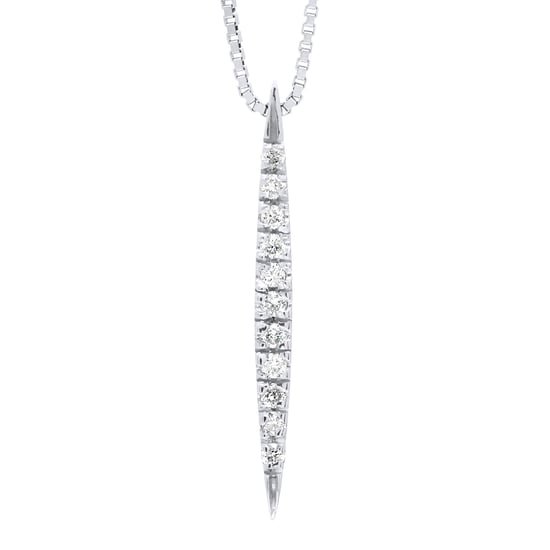 DIADEMA - Necklace with Diamonds - Drop - White Gold