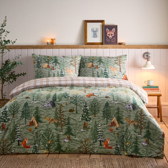 Lodge Wood 100% Brushed Cotton Duvet Cover Set - Image 4