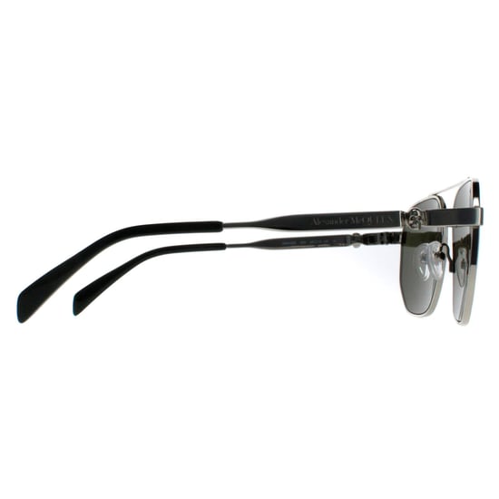 Alexander McQueen Aviator Unisex Silver Green AM0458S