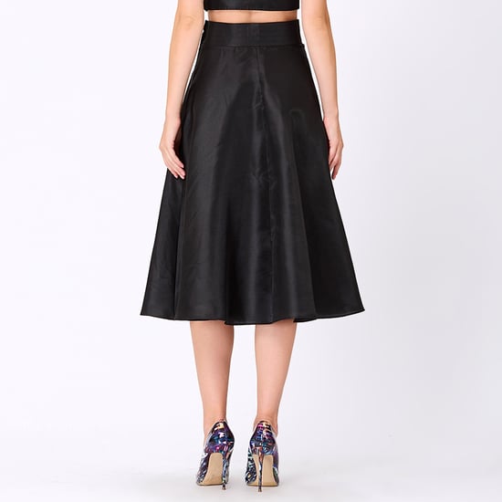 Wijd uitlopende taffeta rok - Image 2