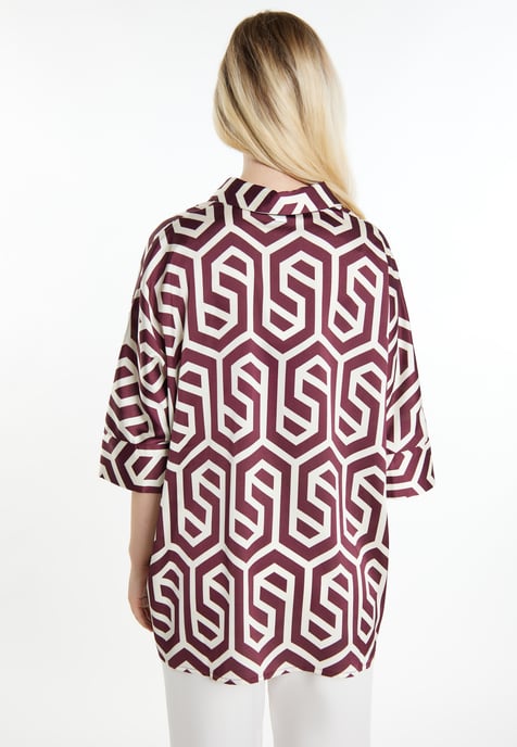Dreimaster overhemdblouse Dames Gebroken witte Bordeaux - Image 4