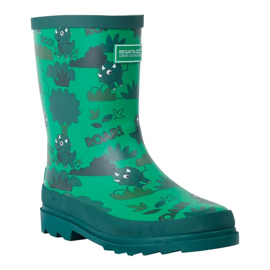 Regatta Kinderen/Kids Mudplay II Stompy De Dinosaurus Wellington Laarzen (Groen) - Image 3