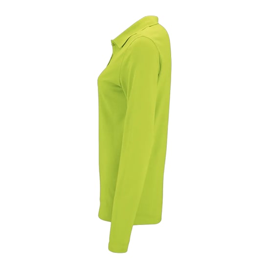 SOLS Dames/Dames Perfect Pique Poloshirt met Lange Mouwen (Appelgroen) - Image 3
