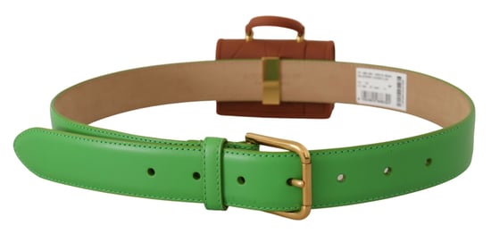 Dolce & Gabbana Women's Green Leather Devotion Heart Micro Bag Headphones Belt