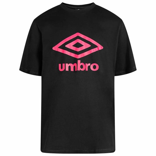 Umbro Large Logo Mens Black/Pink T-Shirt