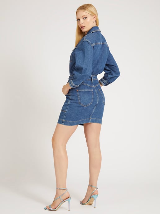 Guess Womens Eliza Denim Mini Dress