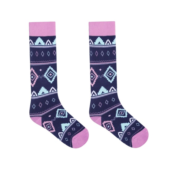 Dare 2B Fair Isle naadloze kindersokken (Orchidee/Maanlicht Denim) - Image 3