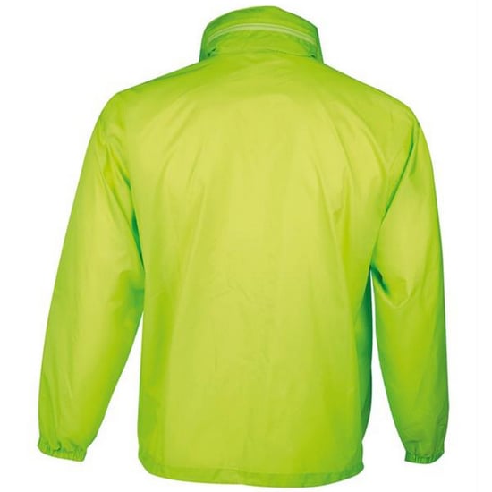 SOLS Unisex Surf Windbreaker Lightweight Jacket (Neon Green)