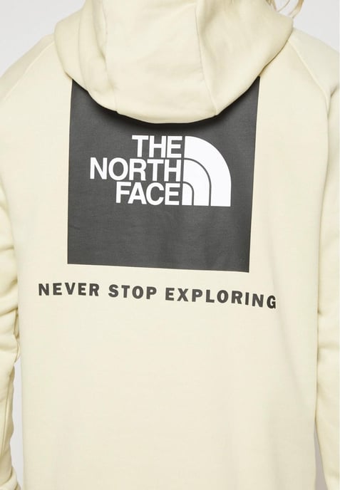 The North Face Heren Reglan Red Box Hoodie in Bleached Gravel - Image 3