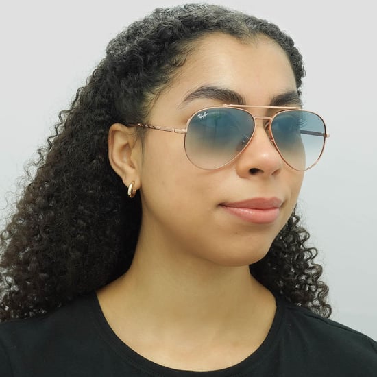 Ray-Ban Aviator Unisex Gepolijst Roségoud Blauw Kleurverloop RB3625 New Aviator - Image 5