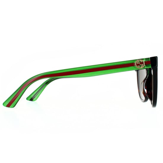 Gucci Round Womens Havana With Green and Red Brown Gradient Sunglasses