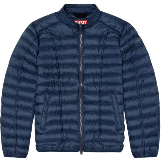 Diesel Plain Navy Blue Padded Jacket