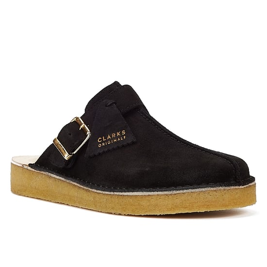 Clarks Trek Mule Suede Heren Sandalen Zwart - Image 2