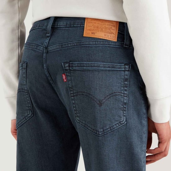 Men's Levis 502 Tapered Richmond Blue Black Jeans in black blue
