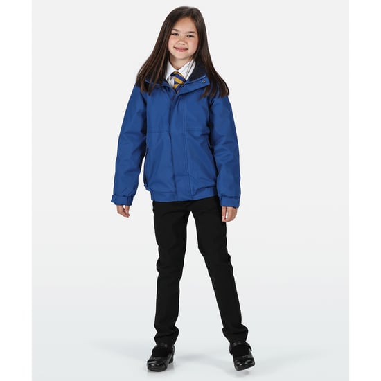 Regatta Kids Unisex Thermoguard Fleece Lined Dover Jacket (Windproof & Waterproof) (Royal/Navy)