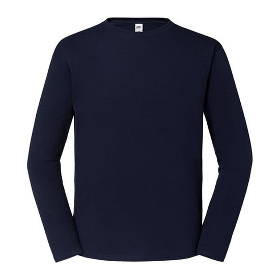Fruit of the Loom Heren Iconic 195 Premium Ringspun Cotton T-shirt met lange mouwen (Deep Navy) - Image 1