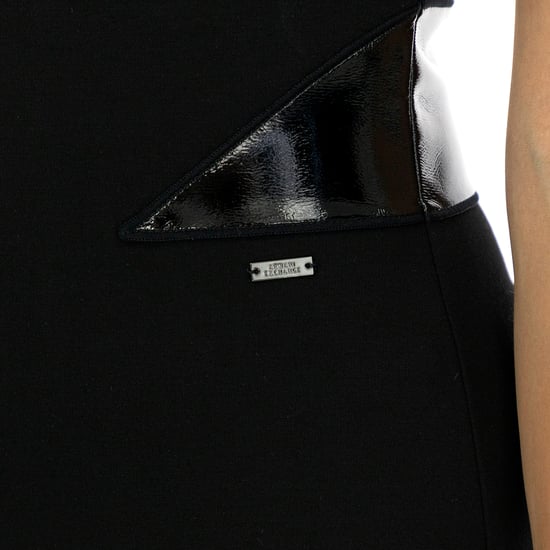 Armani Exchange Women Dress Slim Fit Knee length Sleeveless Black