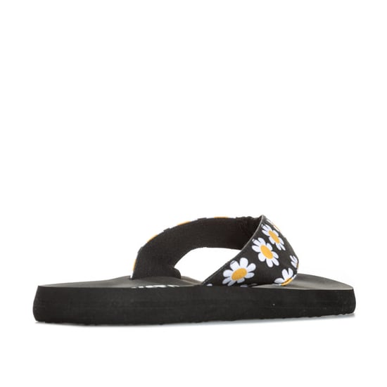 Rocket Dog Adios teenslippers met madeliefjes voor dames, zwart - Image 2