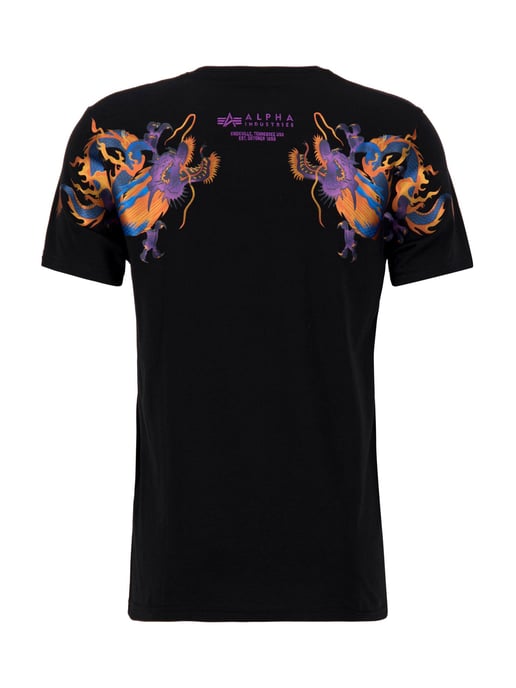 Alpha industries Men's Dragon EMB T-Shirt in Black