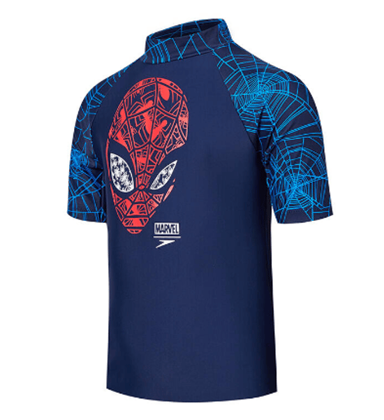 Speedo Spiderman Print Navy Junior Essential Sun Protection Top 8 05594C888