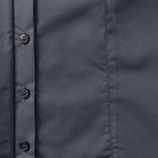Russell Collectie Dames/Dames Lange Mouwen Poly-Katoen Gemakkelijk Onderhoud Gepaste Poplin Shirt (Konvooi Grijs) - Image 3