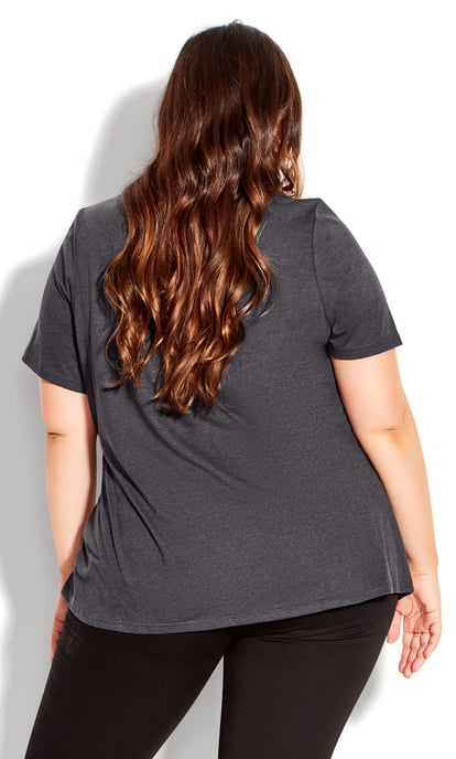 AVENUE Women's Star Top - charcoal