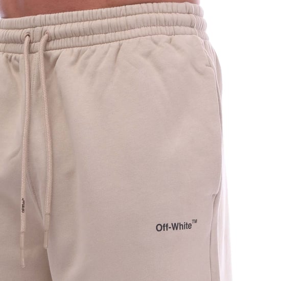 Men's Off White Figure of Speech Skate Sweat Shorts in Sand