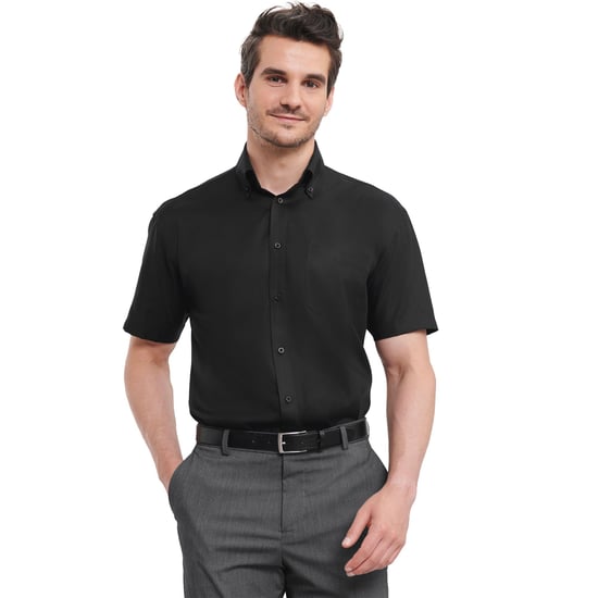 Russell Collection Heren Ultimate Shirt Met Korte Mouwen (Zwart) - Image 2