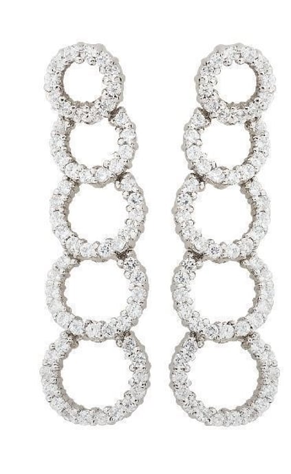 Orphelia Women's 925 Sterling Silver Drop Earrings - Silver ZO-5762