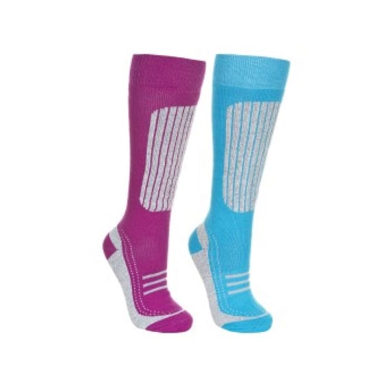 Trespass Dames/dames Janus II Skisokken (Pakket van 2) (Mist/aqua) - Image 1