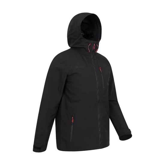 Mountain Warehouse Heren Bachill drielaagse waterdichte jas (Zwart) - Image 3