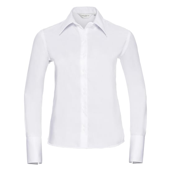 Russell Collectie Dames/Dames Lange Mouw Ultiem Niet-Ijzershirt (Wit) - Image 1