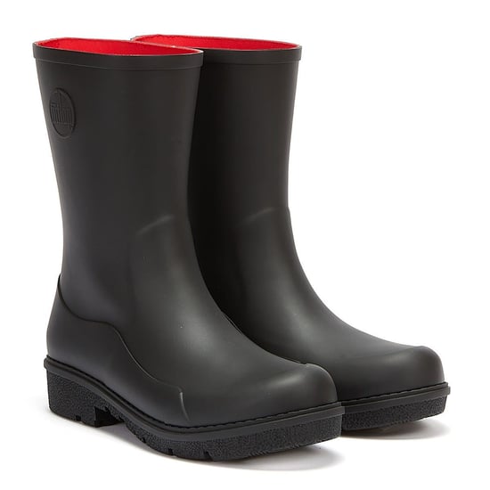 FitFlop Wonderwelly Korte Dames Zwarte Laarzen - Image 1