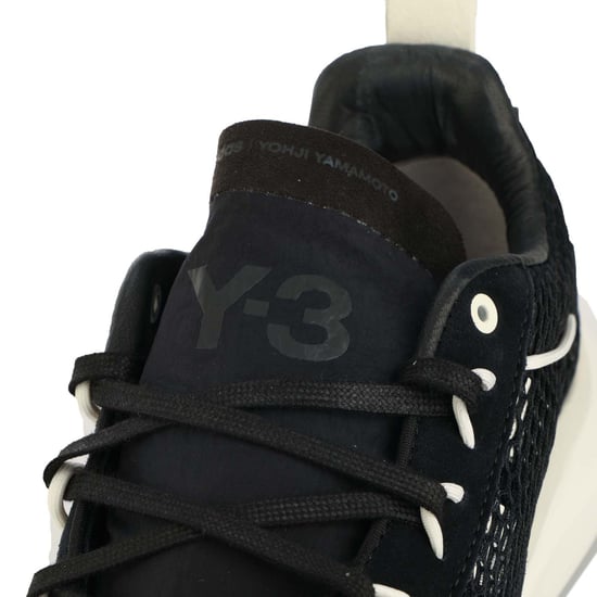 Men's Y-3 Shiku Run Trainers in Black-White