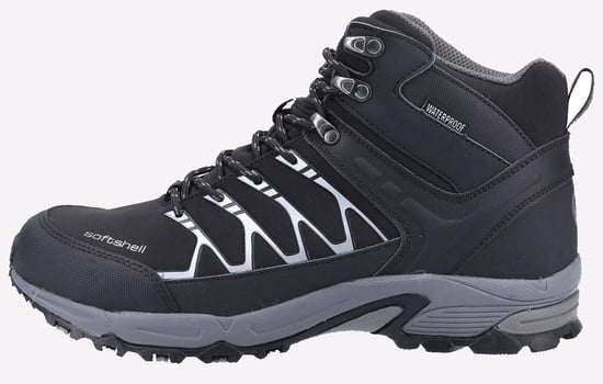 Cotswold Abbeydale Mid Heren Zwart/Grijze Wandelschoenen - Image 5