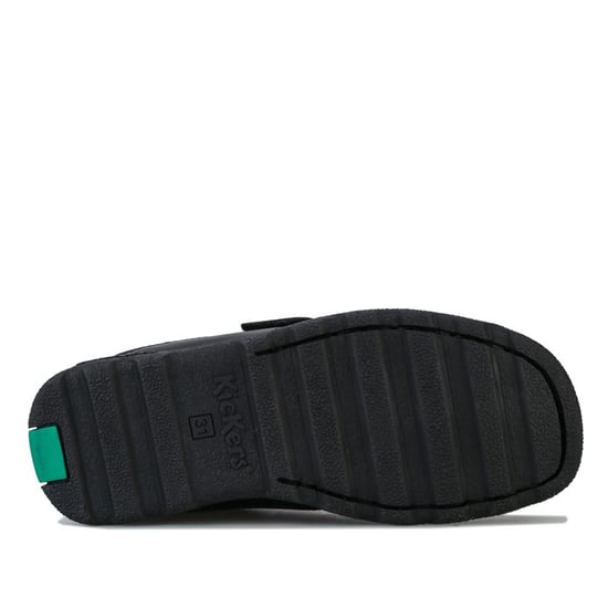 Boy's Kickers Children Fragma Lo Strap Leather Shoe in Black - Image 4