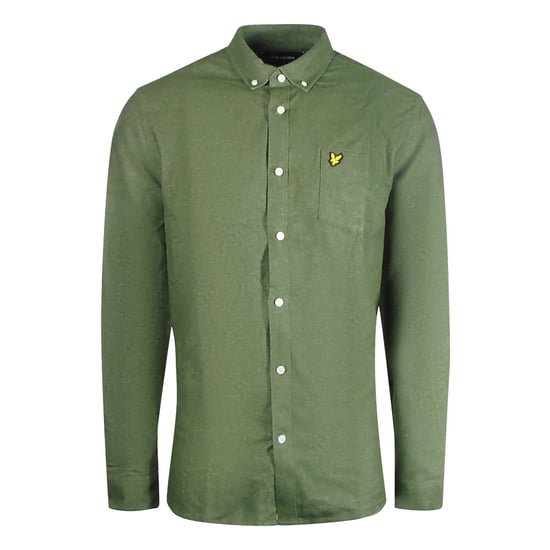 Lyle & Scott mosgroen chambray overhemd met lange mouwen - Image 1