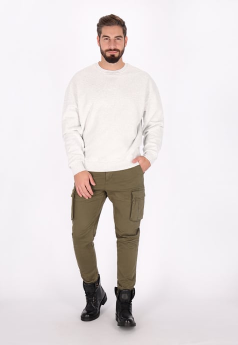 Dreimaster Sweatshirt Heren wol wit melange - Image 2