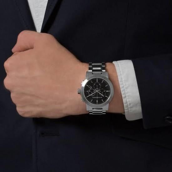 Burberry BU9351 Chronograph Black Dial Stainless Steel Men's Watch