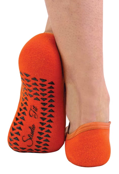 Set van 2 antislip yogasokken voor dames met bandjes - Oranje - Image 2