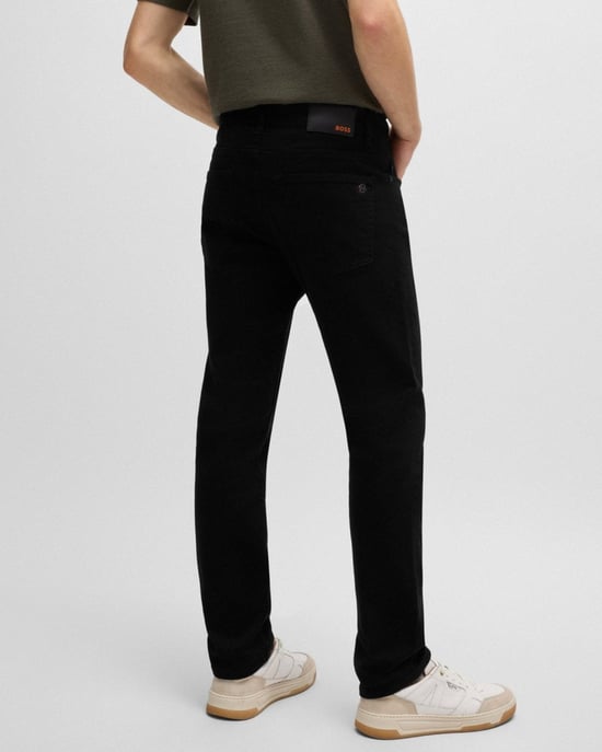 BOSS Orange DELAWARE BO Heren Slim Fit Comfort-Stretch Zwarte Jeans NOS - Image 4